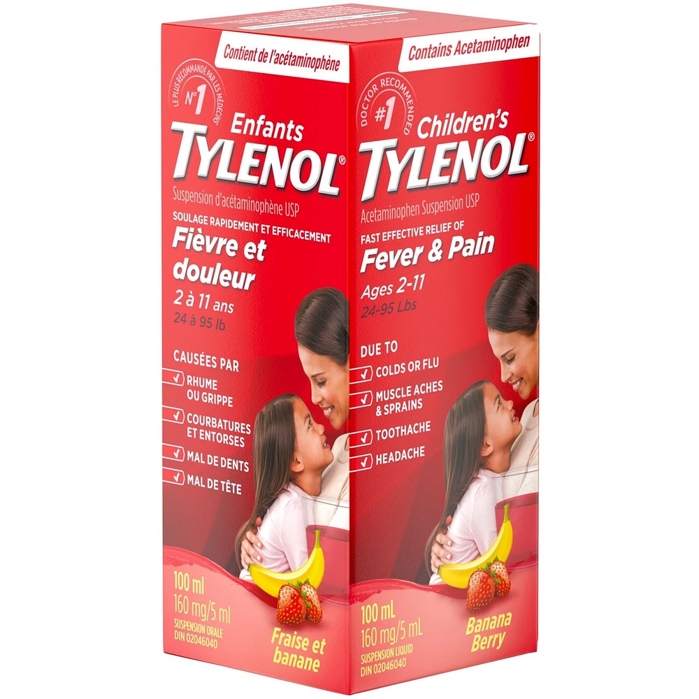 Children's Medicine, Fever & Pain, Banana Berry Liquid
