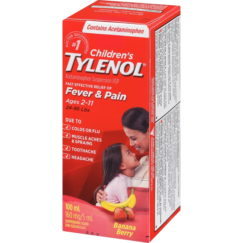 Children's Medicine, Fever & Pain, Banana Berry Liquid