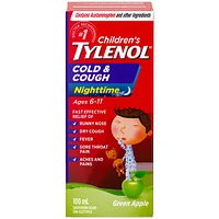 Children’s Medicine Cold & Cough, Nighttime, Green Apple