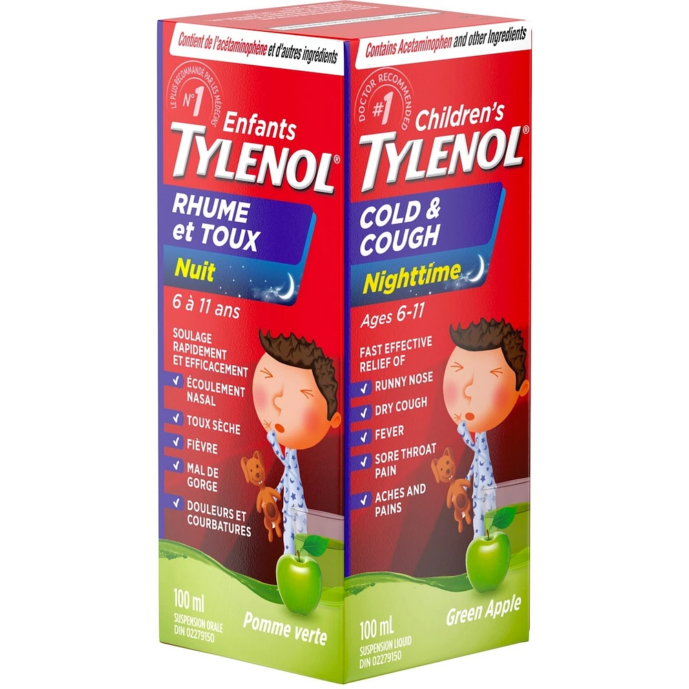 Children’s Medicine Cold & Cough, Nighttime, Green Apple