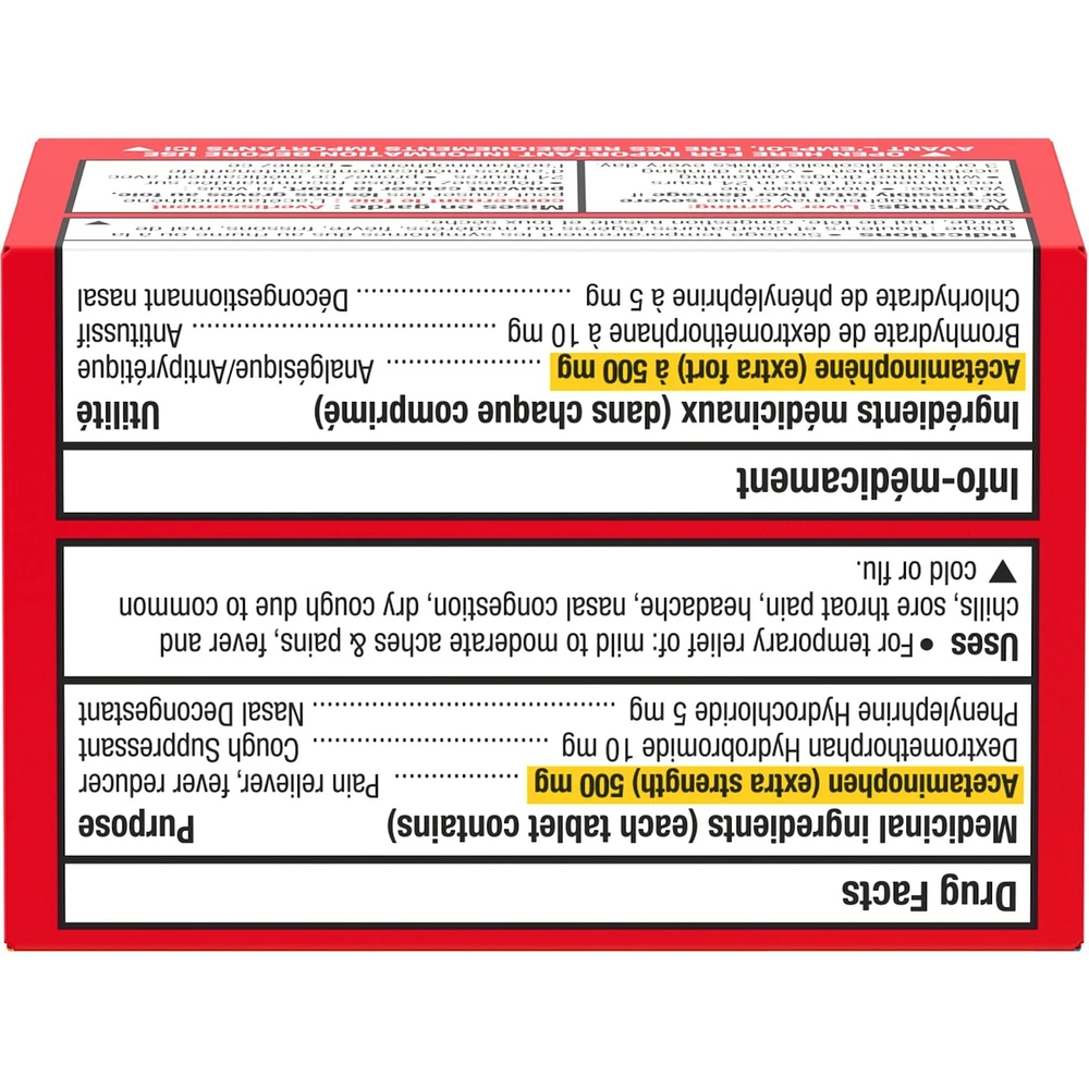 Extra Strength Cold Relief Day Acetaminophen 500mg EZTabs