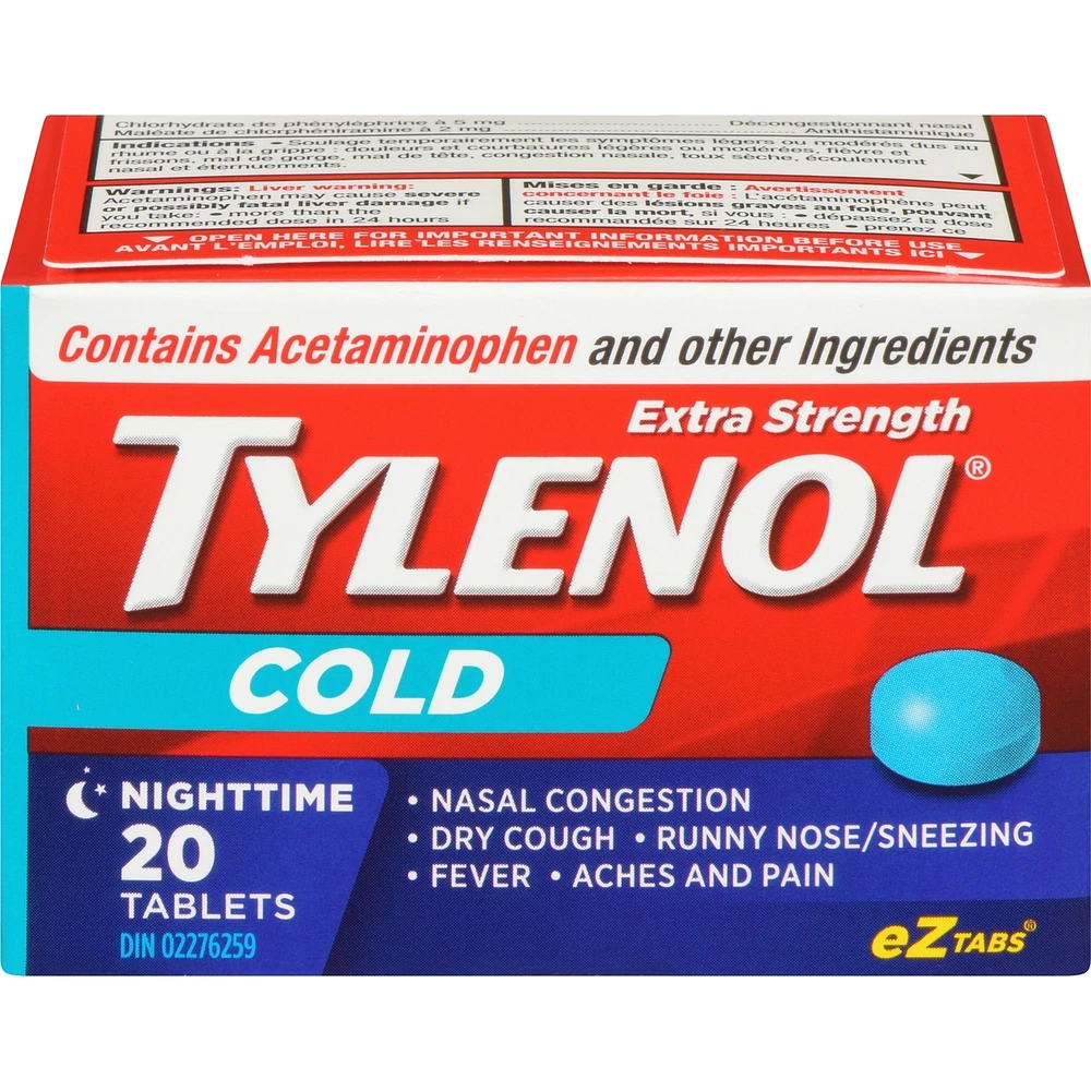 Extra Strength Cold Relief Night Acetaminophen 500mg