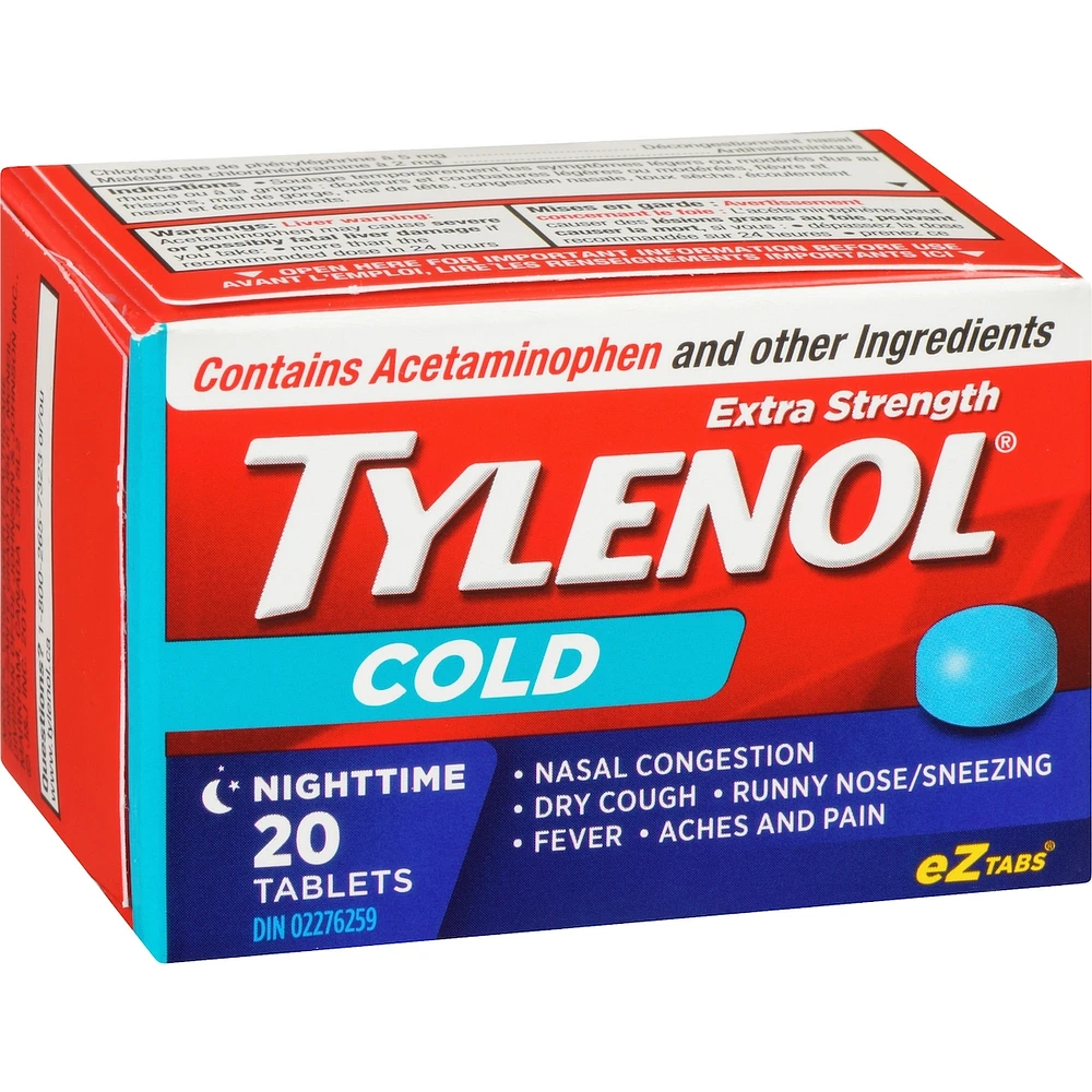 Extra Strength Cold Relief Night Acetaminophen 500mg