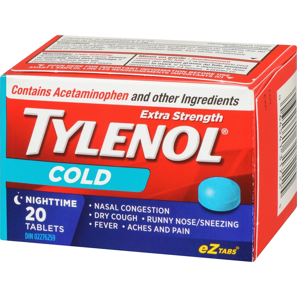Extra Strength Cold Relief Night Acetaminophen 500mg