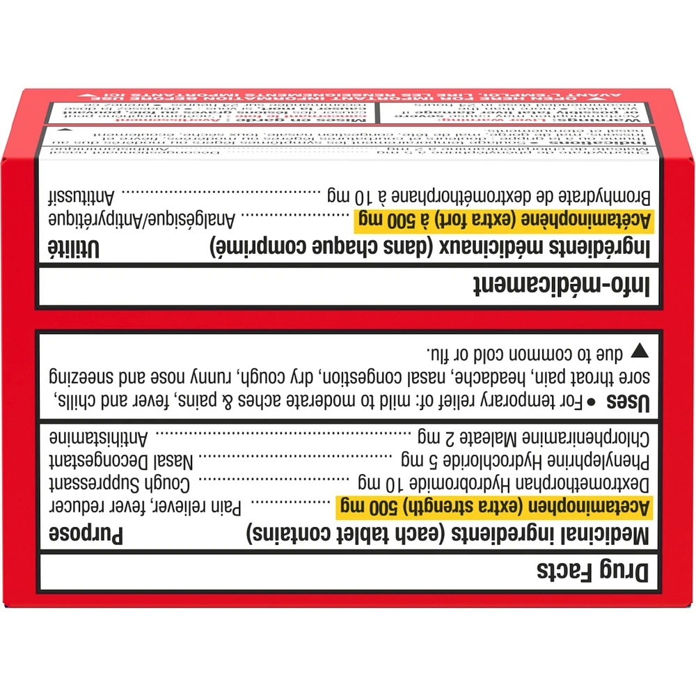 Extra Strength Cold Relief Night Acetaminophen 500mg