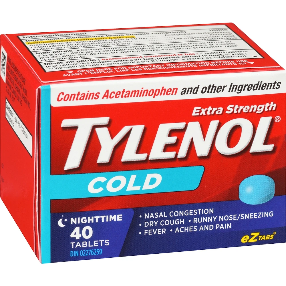 Extra Strength Cold Relief Nighttime Acetaminophen 500mg