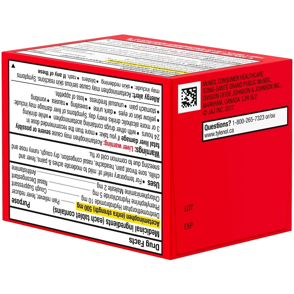 Extra Strength Cold Relief Nighttime Acetaminophen 500mg