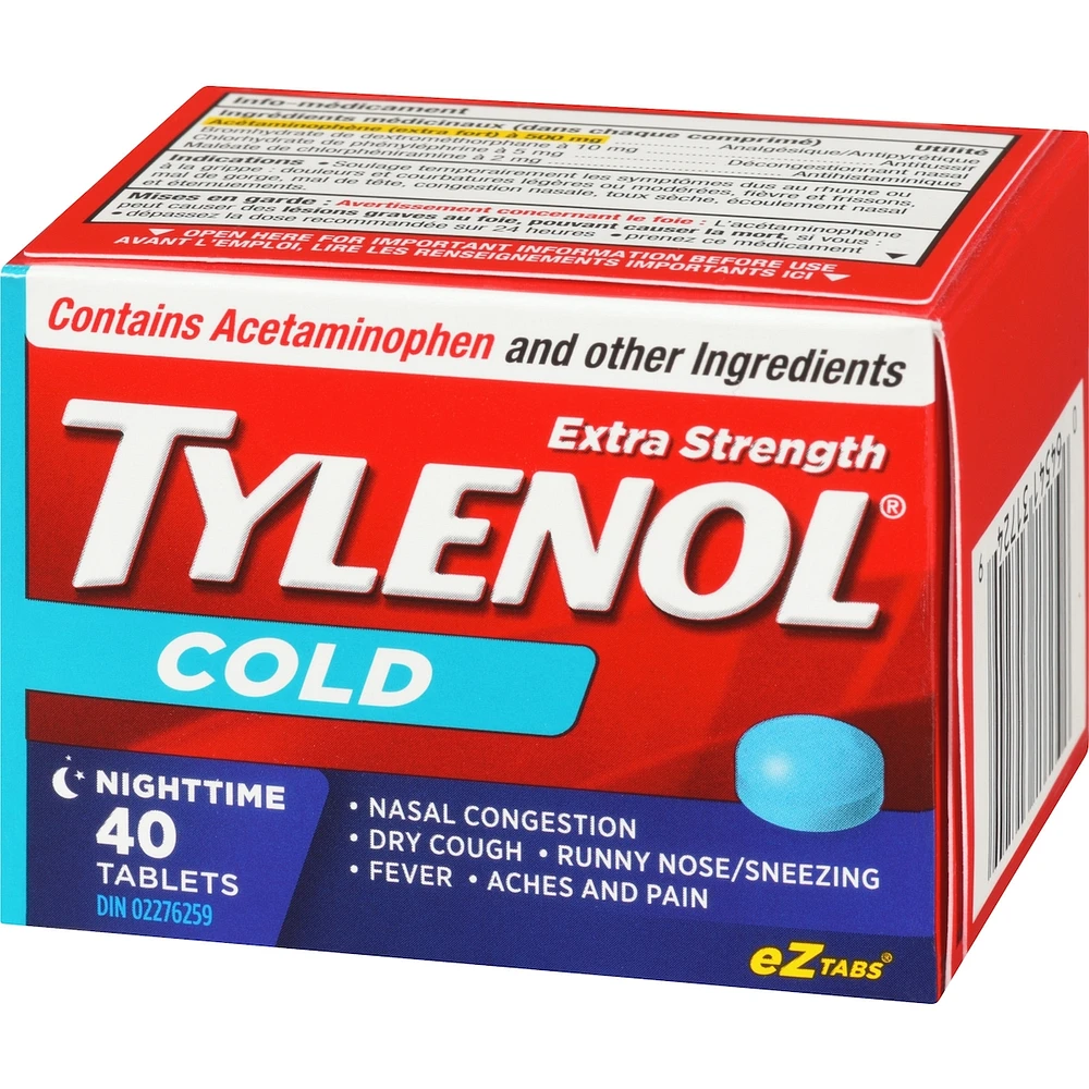 Extra Strength Cold Relief Nighttime Acetaminophen 500mg