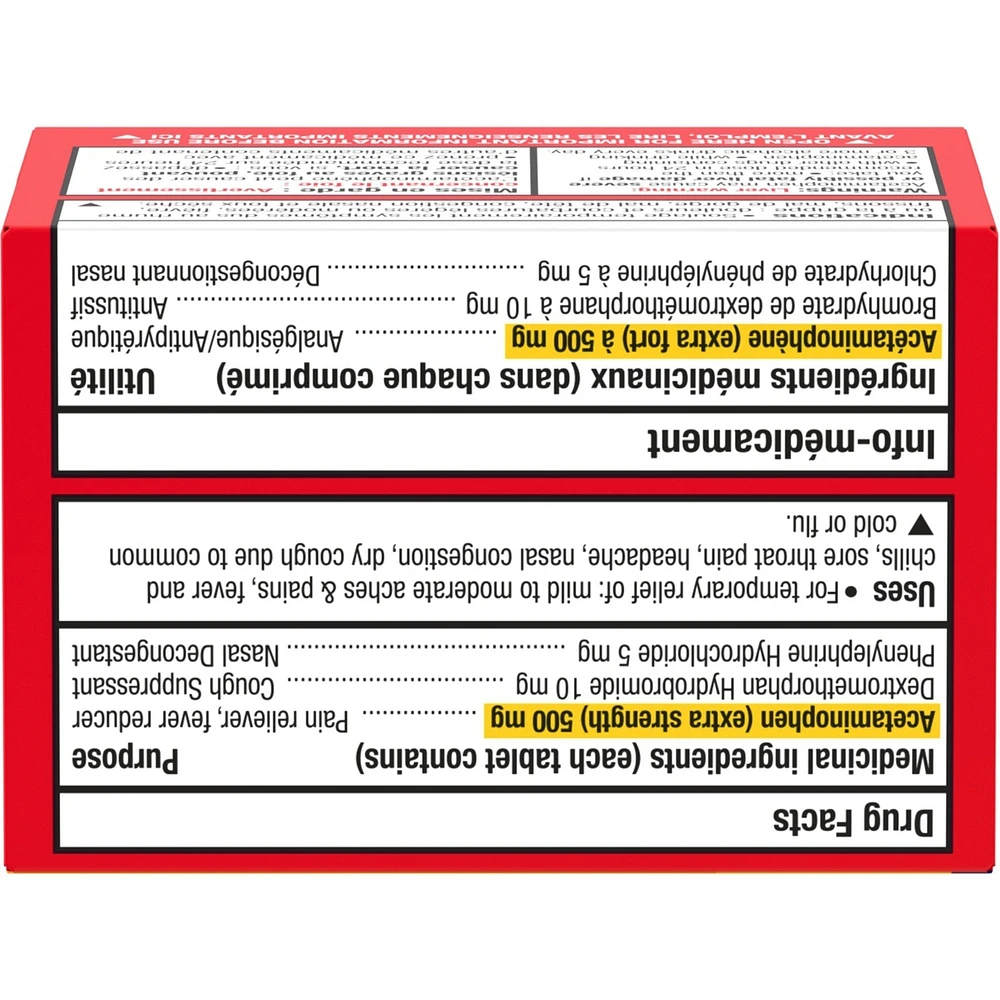Extra Strength Flu Relief Daytime Acetaminophen 500mg