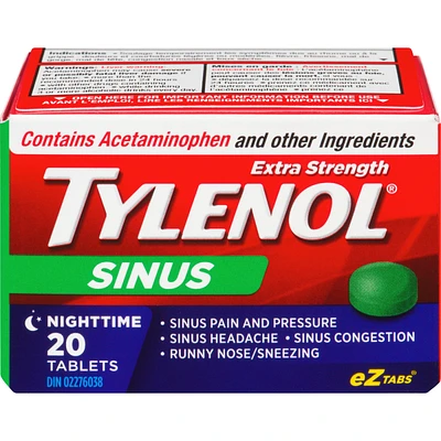 Extra Strength Sinus Relief Night Acetaminophen, 500mg