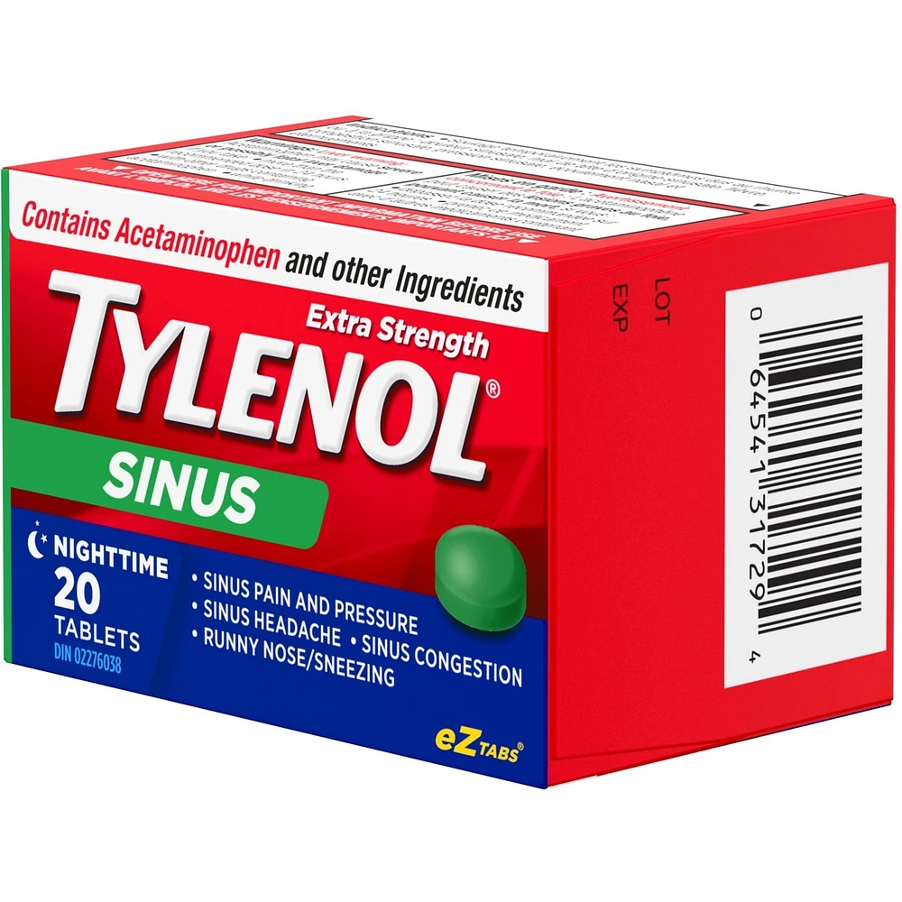 Extra Strength Sinus Relief Night Acetaminophen, 500mg