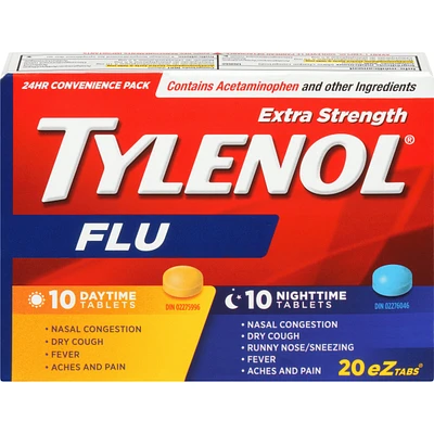 Extra Strength Flu Relief Day/Night, EZTabs