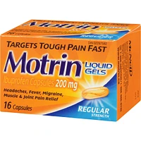 Regular Strength Pain Reief Ibuprofen 200mg, Liquid Gels