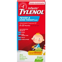 Infants' Medicine Fever & Sore Throat Pain Drops, Grape