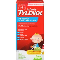 Infants' Medicine Fever & Sore Throat Pain Drops, Grape