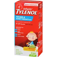 Infants' Medicine Fever & Sore Throat Pain Drops, Grape