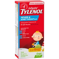 Infants' Medicine Fever & Sore Throat Pain Drops, Grape