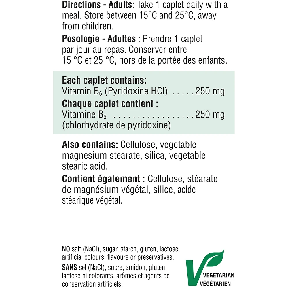 Vitamin B6 mg (Pyridoxine