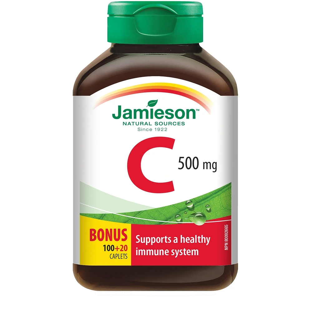 Vitamin C Caplets, 500 mg