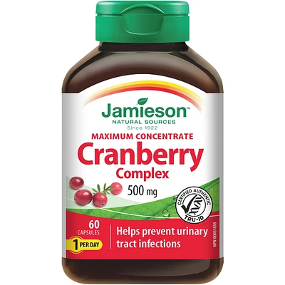 Maximum Concentrate Cranberry Complex Capsules, 500 mg