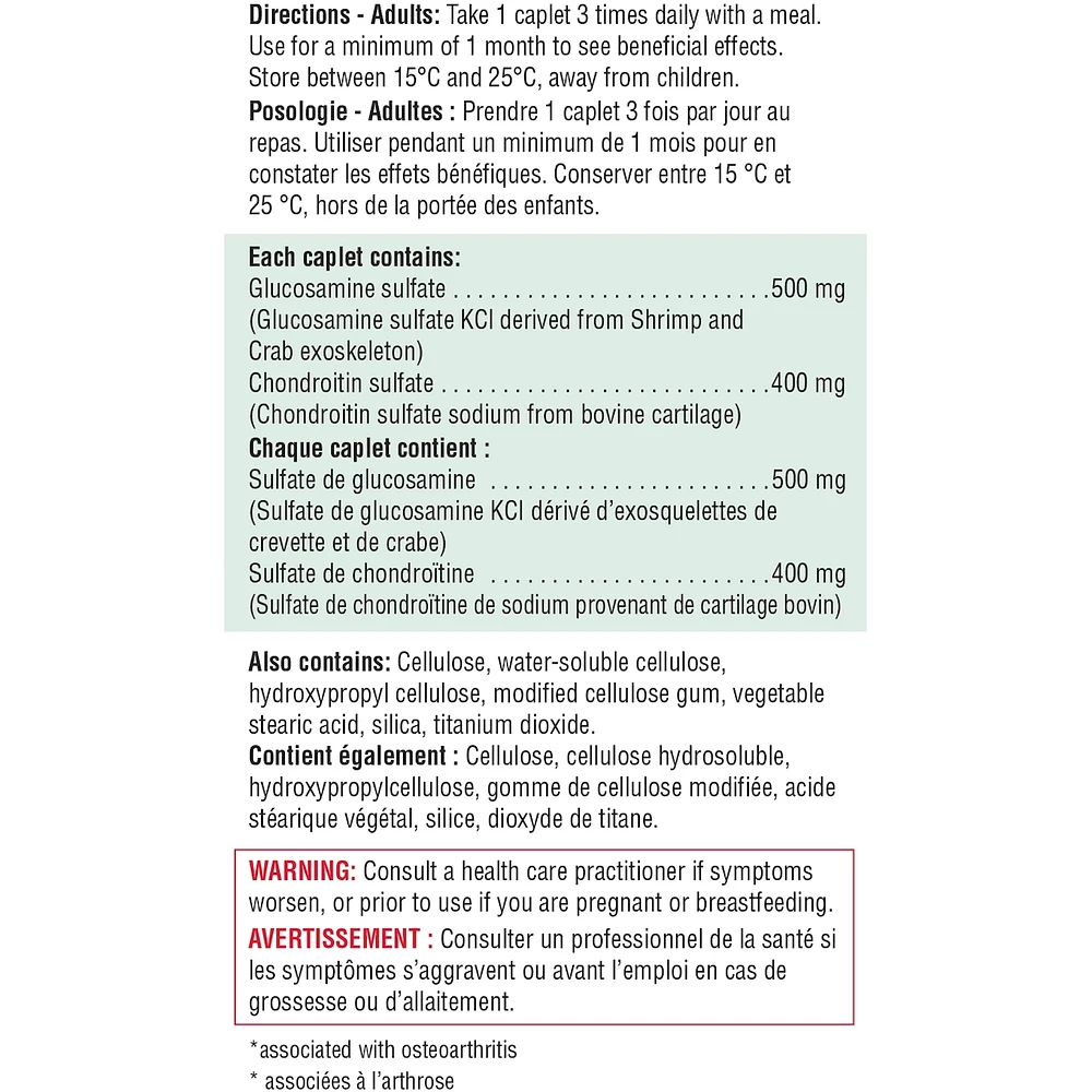 Glucosamine Chondroitin Caplets 900 mg