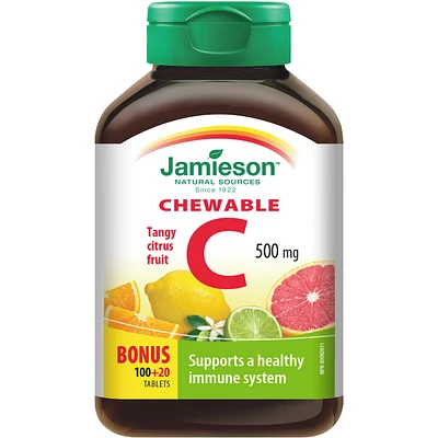 Chewable Vitamin C 500 mg Citrus Fruit Flavour