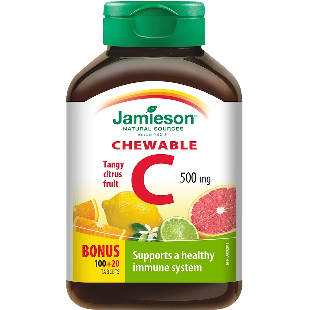 Chewable Vitamin C 500 mg Citrus Fruit Flavour