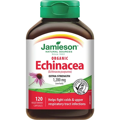 Echinacea  High Potency Organic Capsules, 1,200 mg