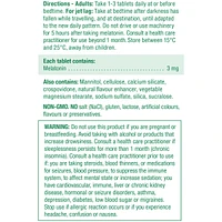 Melatonin Fast Dissolving Tablets, 3 mg