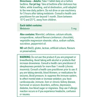 Melatonin Fast Dissolving Chocolate Mint Tablets, 5 mg