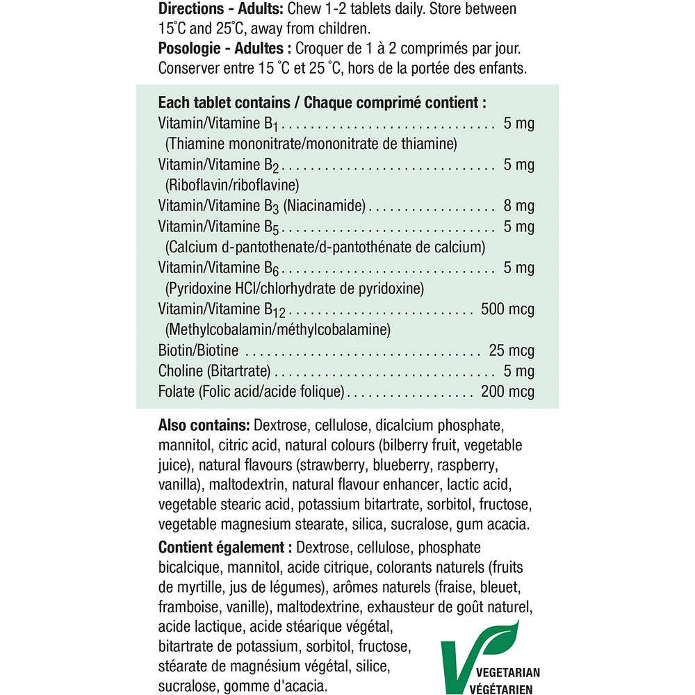 Chewable B Complex Berry Bliss Tablets