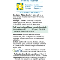 Vitamin D 1,000 IU Fast Dissolving Sublingual Tablets