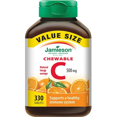 Chewable Vitamin C 500 mg - Tangy Orange Value Pack