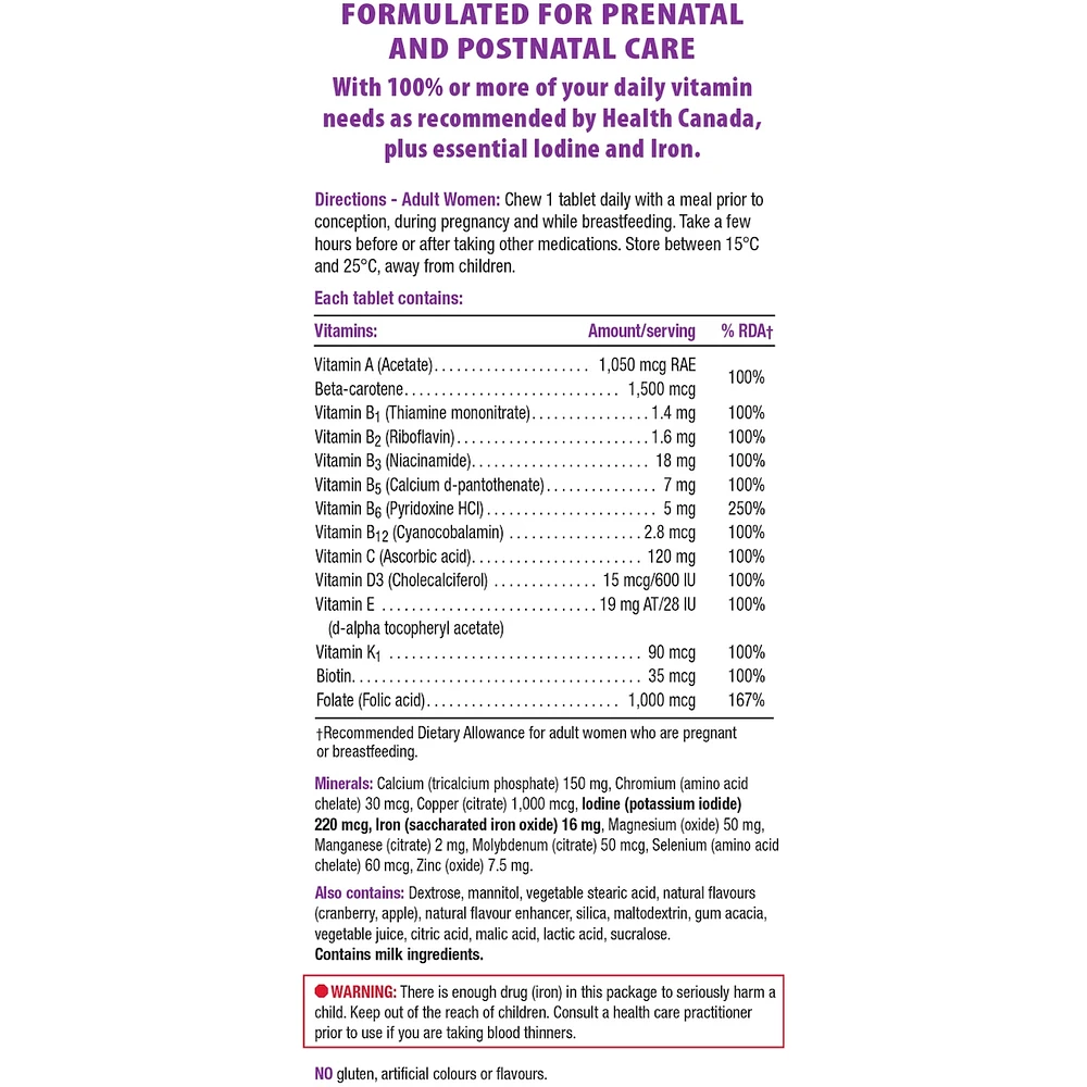 Prenatal Chewable Multivitamin