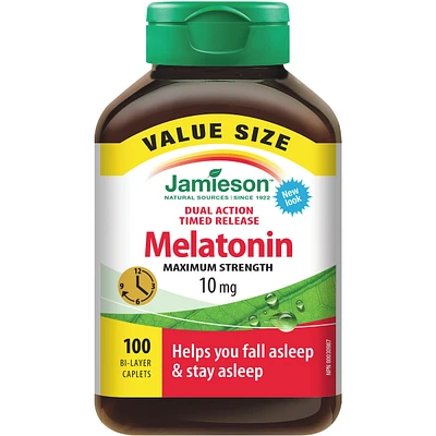 Mélatonine 10 mg double action à libération prolongée - Format économique