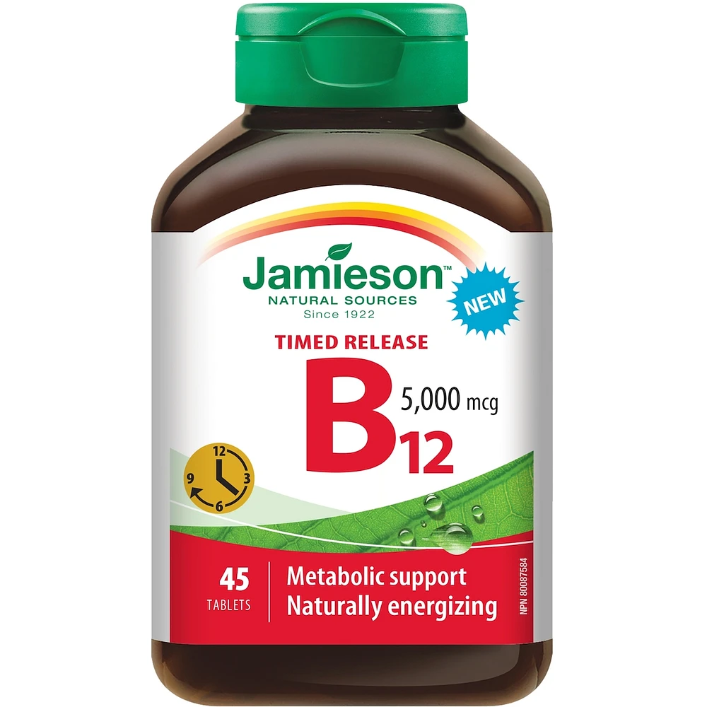Vitamine B12 5 000 mcg Comprimés à Libération Prolongée