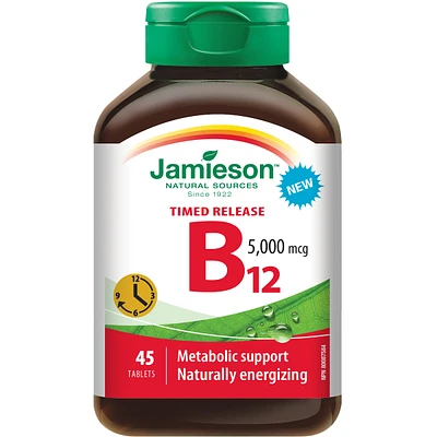Vitamine B12 5 000 mcg Comprimés à Libération Prolongée