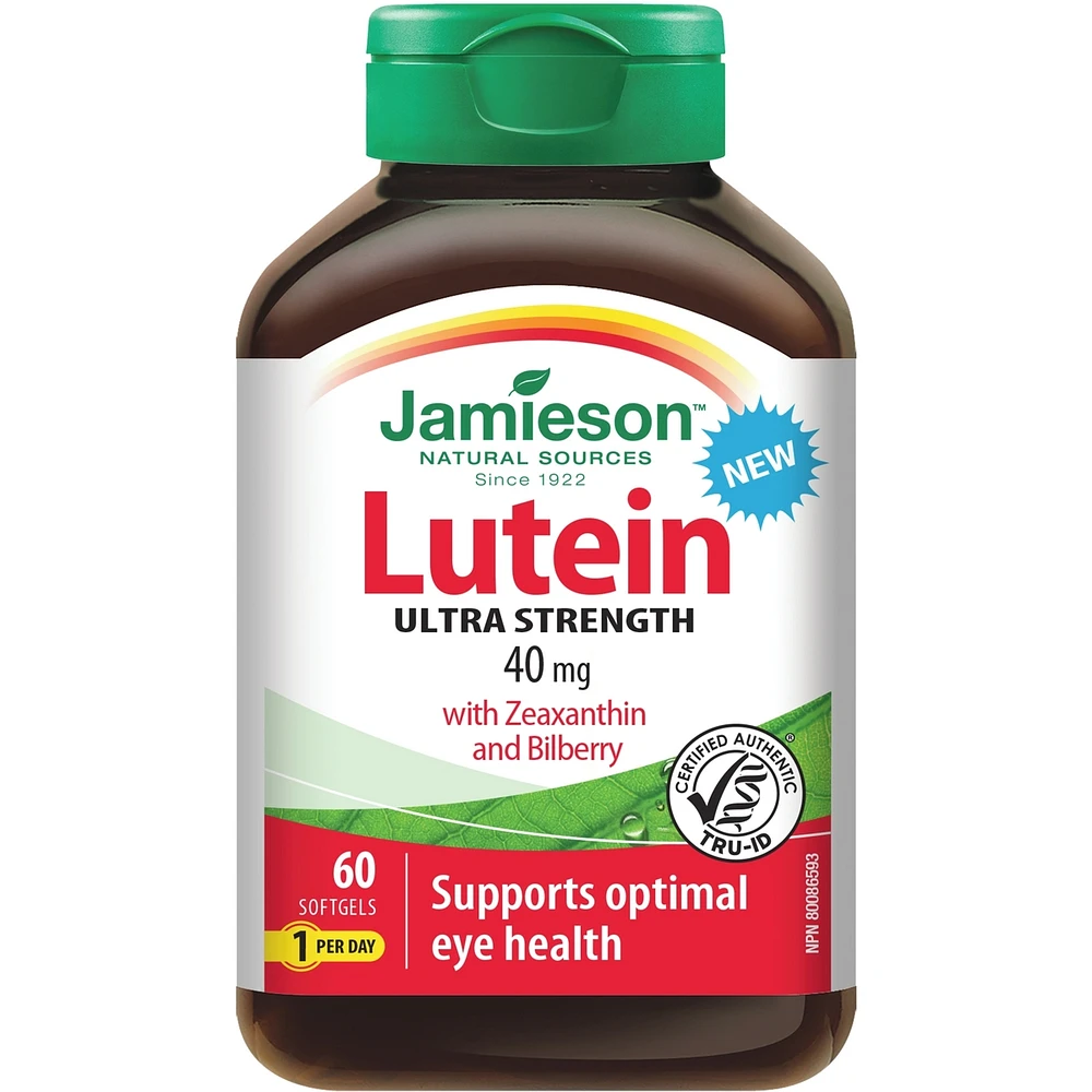 Lutein 40mg with Zeaxanthin & Bilberry