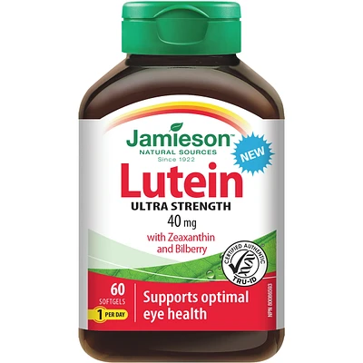 Lutein 40mg with Zeaxanthin & Bilberry