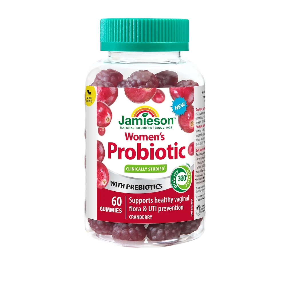 Jamieson Women's Health Probiotic Gummies Cranberry Flavour, 60 Count