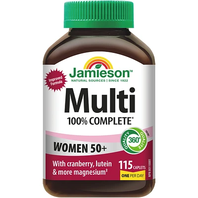 100% Complete Multivitamin for Women 50+ 115 ct