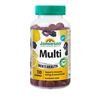 Jamieson Men's Multivitamin Gummies Blackberry Lemon Flavour, 130 Count