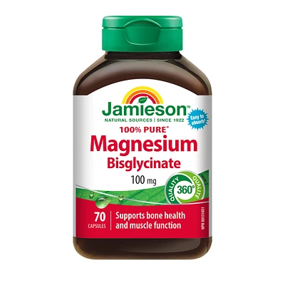 Jamieson Magnesium Bisglycinate 100 mg, 70 Capsules