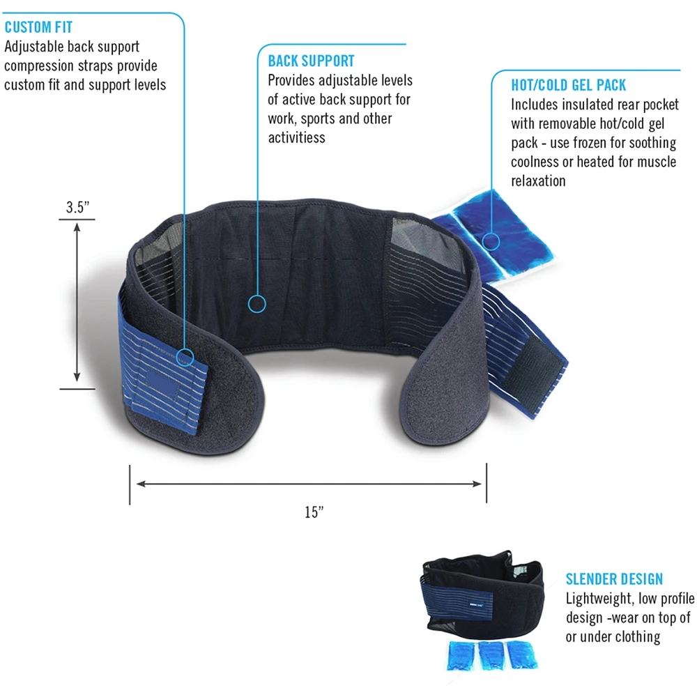 Back Belt with Hot & Cold Gel Pack