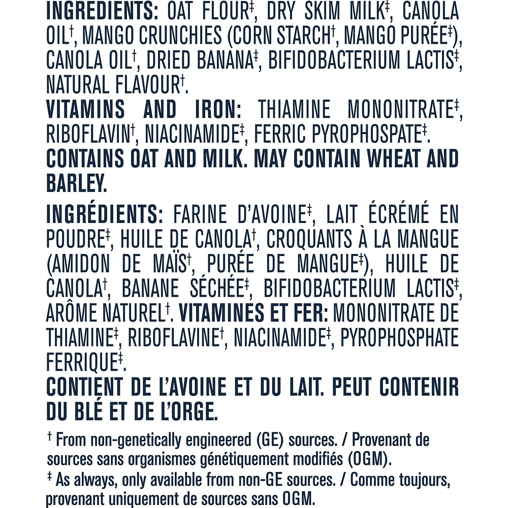 Céréales pour bébés GERBER Étape 3 Avoine avec banane et mangue