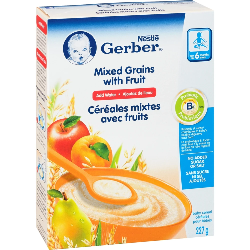 Céréales pour bébés Étape 2 Avoine et multigrains avec fruits