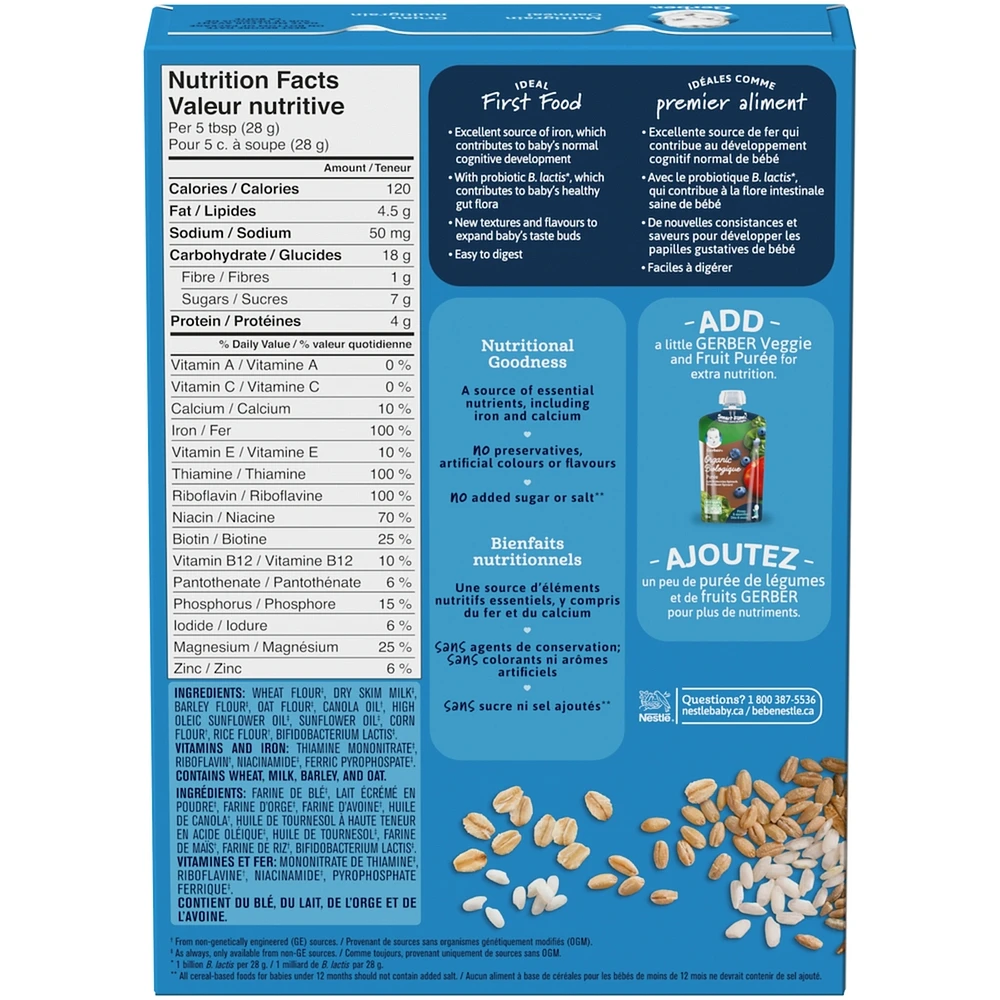 Céréales pour bébés Étape 2 Avoine et multigrains