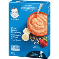 Céréales pour bébés Étape 2 Blé avec banane et fraise