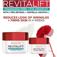 Revitalift Anti Wrinkle + Firming Anti Aging Skincare Kit Day Moistruizer and Eye Cream with Pro Retinol and Centella Asiatica