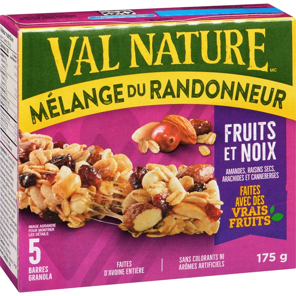 Chewy Trail Mix Granola Bars, Fruit and Nut, 5 ct